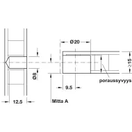 Jungtis ONEFIX 20x15mm, 8x12,5mm, klevas