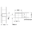 Jungtis ONEFIX 20x15mm, 8x12,5mm, pilka