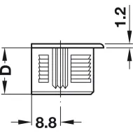 Connecting bolt, Häfele Rafix S20, with M6 thread