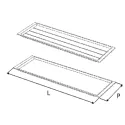 Tray for dish rack W600mm plastic transparent