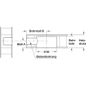 Sąvarža MAXIFIX B35mm, 9,5x28,5mm, sriegis M8