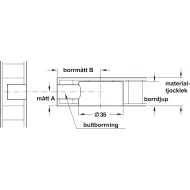 Connecting bolt, S35mm, Maxifix system, with M6 or M8 thread