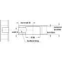Sąvarža MAXIFIX B55mm, 9,5x48,5mm, sriegis M8