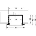 Profile for recess mounting, Häfele Loox Profile 1191 for LED strip lights 10mm
