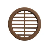 Ventilation grill round Ø47mm brown