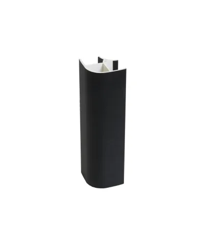 Plinth corner 90° H150mm black