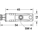 Jungtis RTA U Ø12mm, L10mm, nuo S19mm