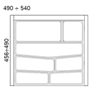 Cutlery tray W600mm anthracite