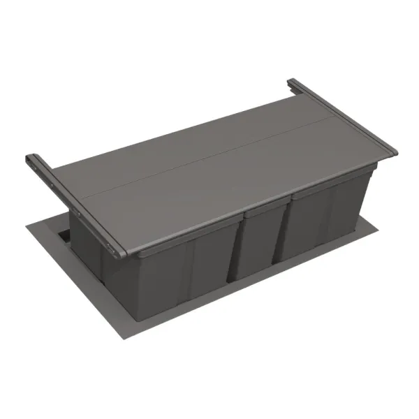 Lid-shelf for waste bin, pull out, MW600mm, 564x444x30mm, plastic, anthracite