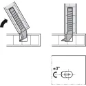 Claw connector, Häfele Ixconnect one-piece connector