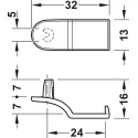 Rear panel connector, Häfele Ixconnect RPC D 5/24, for wooden drawers