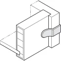 Rear panel connector, Häfele Ixconnect RPC D 5/24, for wooden drawers