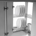 Dish rack corner 600x600mm stainless steel