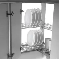 Dish rack corner 600x600mm stainless steel