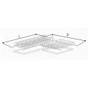 Dish rack corner 600x600mm stainless steel