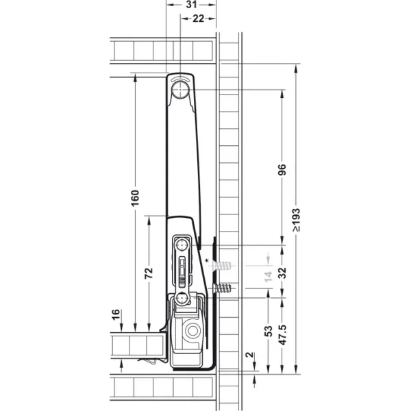 Paaukštinimai stalčiui Matrix Box P Plus metaliniai L500mm, balta