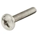 Threaded screw, Flat head, M4 combination cross slot, head Ø10mm, zinc plated