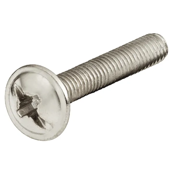 Threaded screw, Flat head, M4 combination cross slot, head Ø10mm, zinc plated
