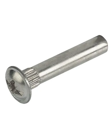 Threaded sleeve, with M4 thread, milled, PZ2 cross slot and flat blade