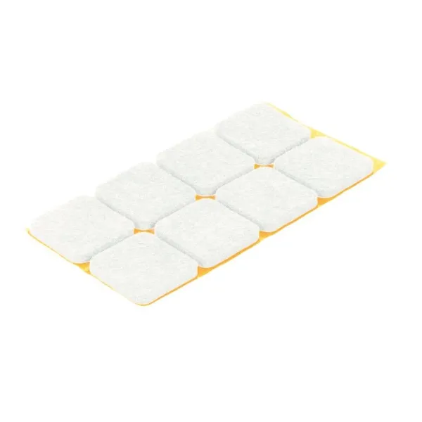 Padukas veltinio 30x30mm, baltas, 21 vnt.