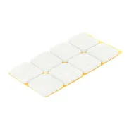 Padukas veltinio 30x30mm, baltas, 21 vnt.