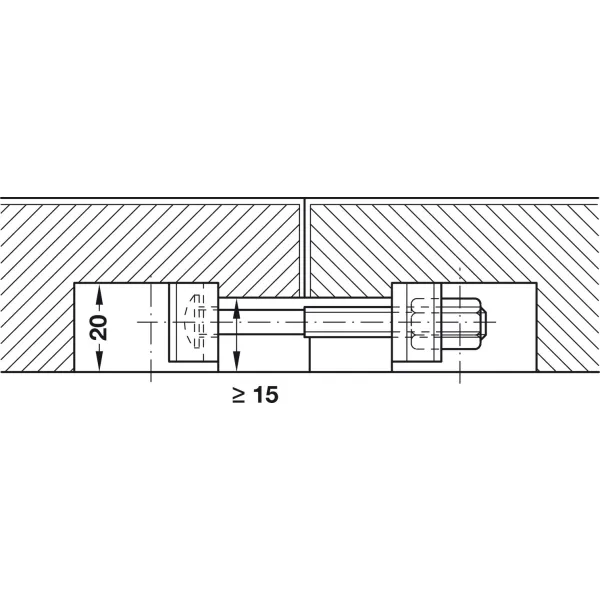 Worktop connector, tragfix-normal