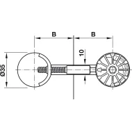 Sąvarža stalviršiui MAXIFIX Ø35x150mm,