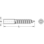 Wood to metal dowels, with TS T-star drive