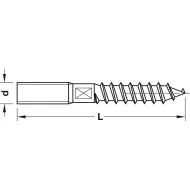Wood to metal dowels, Without drive