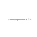 Ventilation grill aluminum 23.5x375mm gold