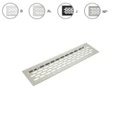Ventilation grill aluminum 60x245mm aluminum