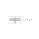 Ventilation grill aluminum 60x245mm gold