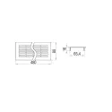 Ventilation grill aluminum 80x480mm stainless steel