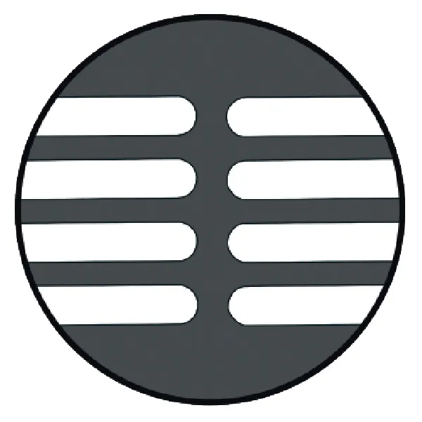 Ventilation trims, square, aluminium, with ribbed flanges, slotted