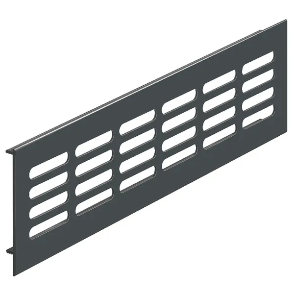 Ventilation trims, square, aluminium, with ribbed flanges, slotted