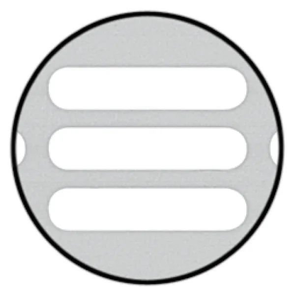 ventilation trims, square, aluminium, with ribbed flanges, slotted