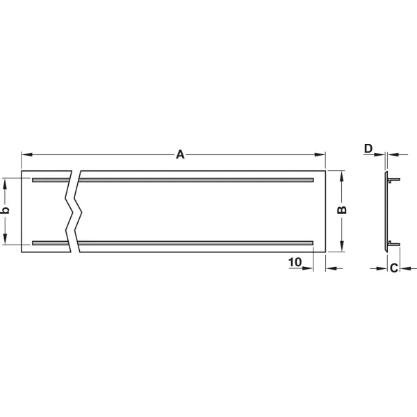 Grotelės ventiliacinės 300x80mm, aukso spalvos