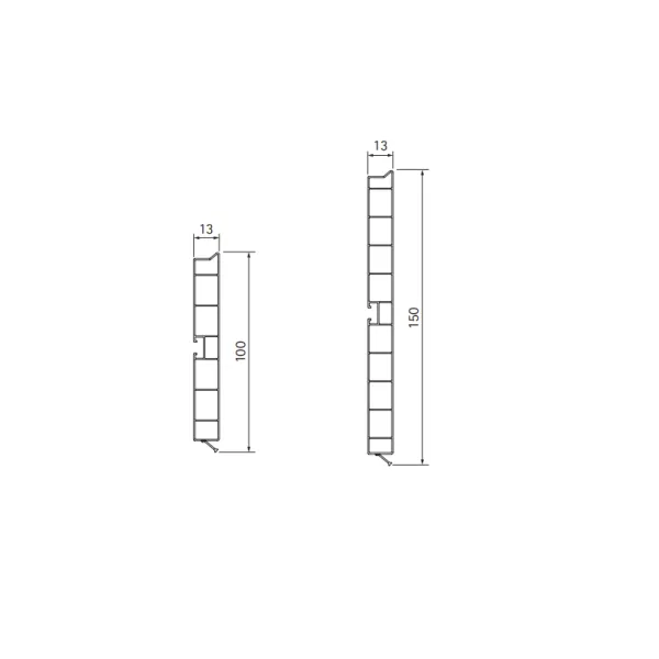 Plinth H150mm L4000mm aluminum