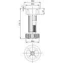 Kojelė reguliuojama su galvute H150mm, plastikinė