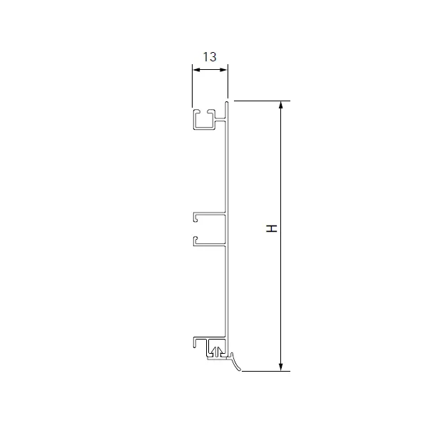 Cokolis aliuminis H150mm, L4000mm