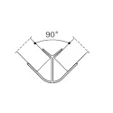 Cokolio kampas H100mm, 90°