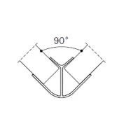 Plinth corner 90° H100mm