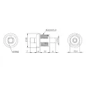 Spynelė paspaudžiama stiklinėm stumdomoms durelėms MINI Ø12x10mm,