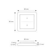2-way switch for 55mm frame (white)