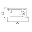 Backsplash aluminum small L4200mm