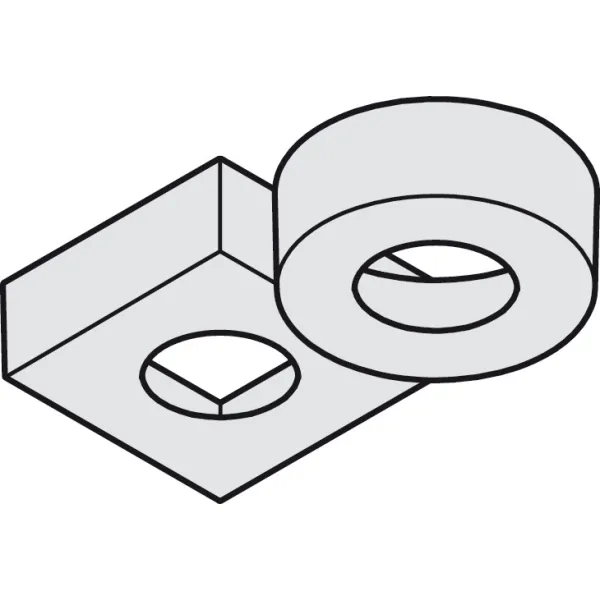 Housing for undermounted light, for Häfele Loox3 and Häfele Loox5 LED drill hole Ø35mm