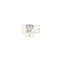 Push switch, mechanical ROCK Ø21mm white