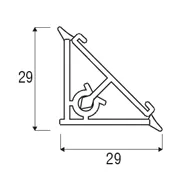 Staljuostė laminatui bespalvė L4200mm, 32mm