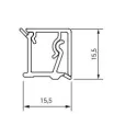 Backsplash aluminum 15.5x15.5mm L4200mm aluminum