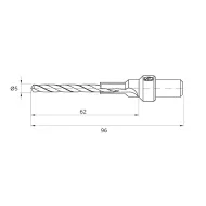 Drill for confirmators 7x50mm
